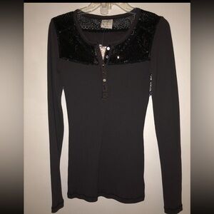 FREE PEOPLE ladies/girls top with bling size medium
